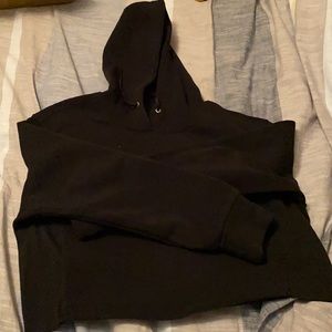 Black Cropped Hoodie